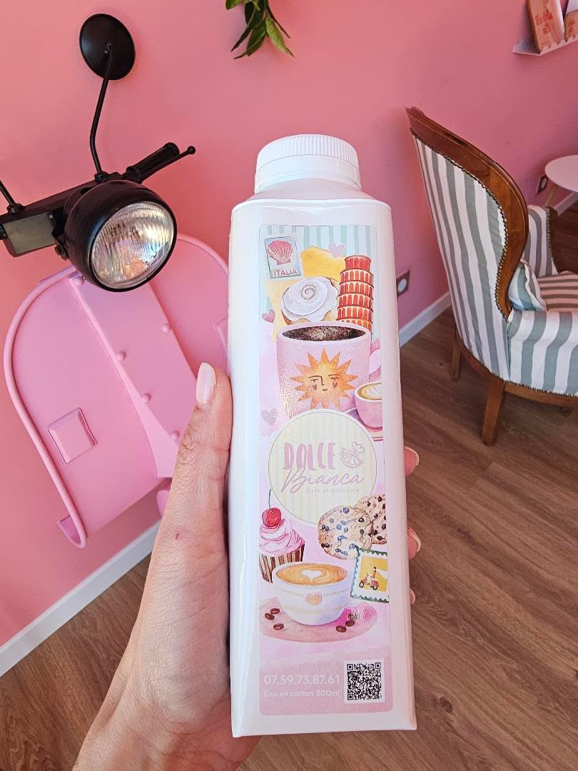 Bouteille face avant personnalisée — Dolce Bianca